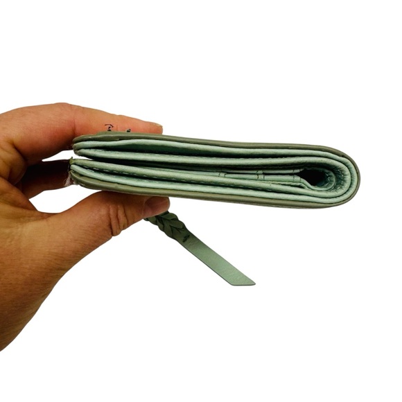 Fossil Mini Bifold Snap Wallet Small Mint Green Tassel - Picture 11 of 13